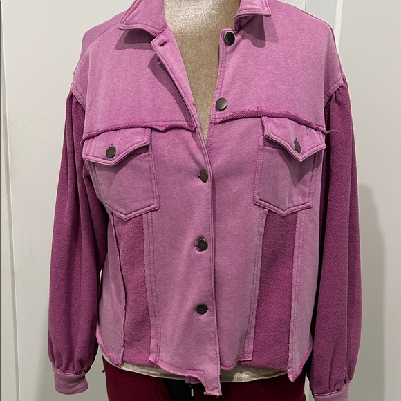 RARE BAR X POL Collaboration Plumberry Oversized Shacket |Size Small - Picture 3 of 13